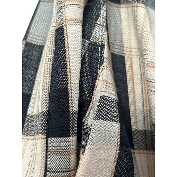 Pretty Garbage Pants Womens Size L Black Beige Checkered Plaid Wide Leg Boho - Picture 4 of 16